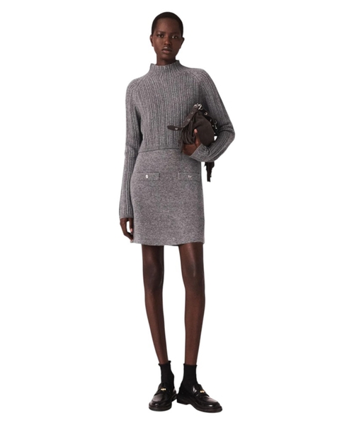 Трикотажное платье с джемпером