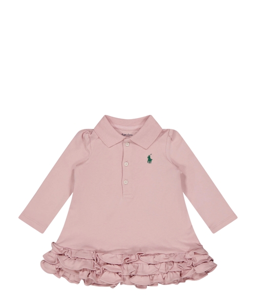 Платье-поло с длинными рукавами