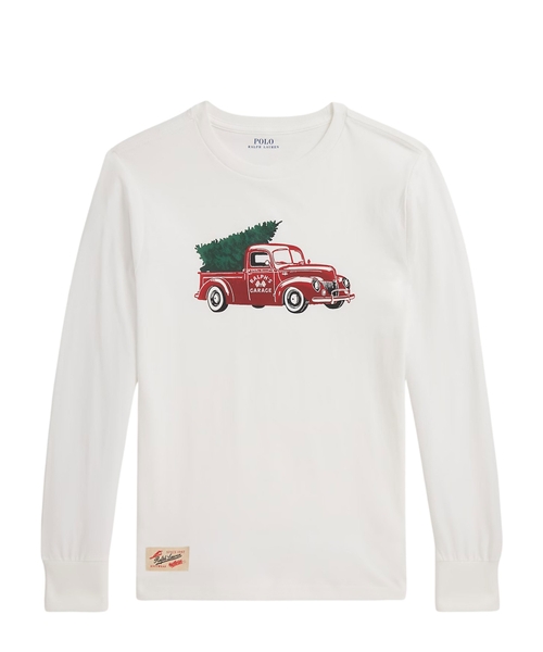 Printli uzunqol pambıq t-shirt