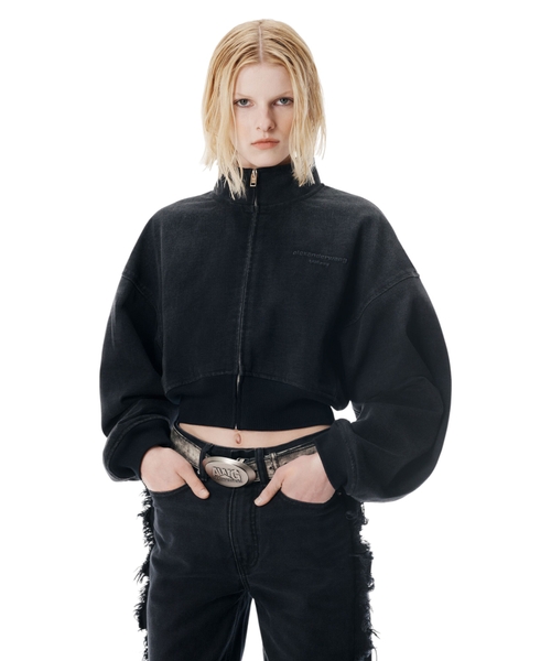 Джинсовый жакет с воротником