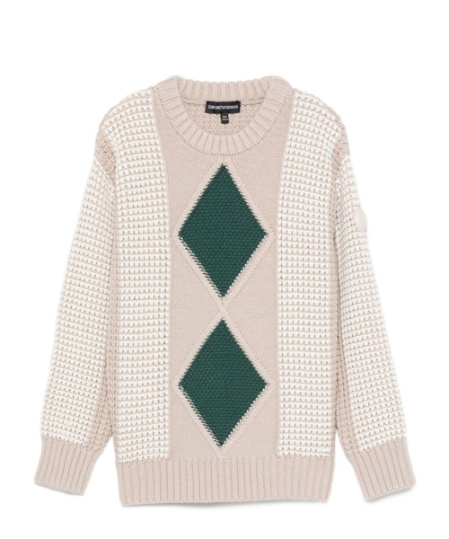 Jumper with oversized diamond motif