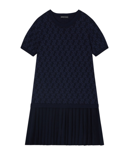 Knit dress with logo