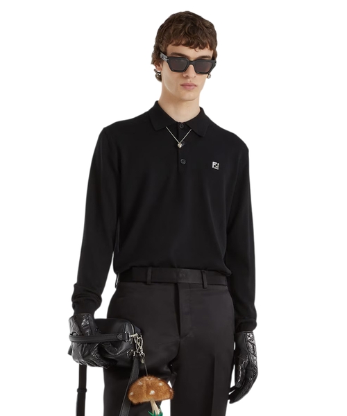 Шерстяное поло с длинными рукавами