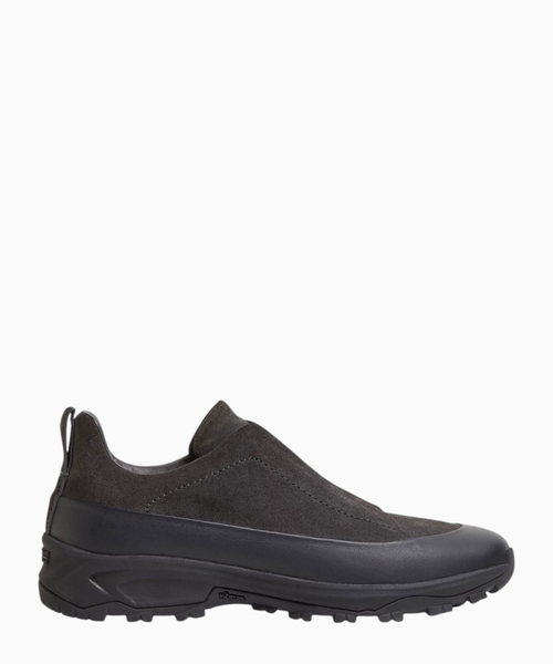 Leather and suede sneakers