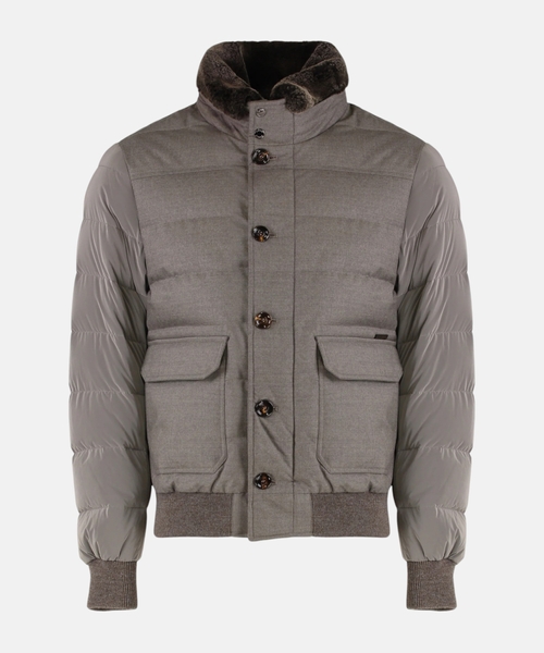 Techno fabric down jacket