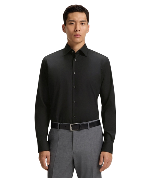 Regular-fit shirt stretch-cotton poplin