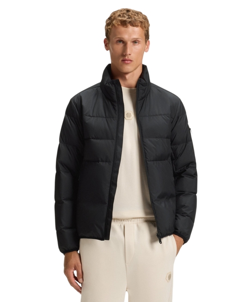 Water-repellent down jacket with sleeve pocket