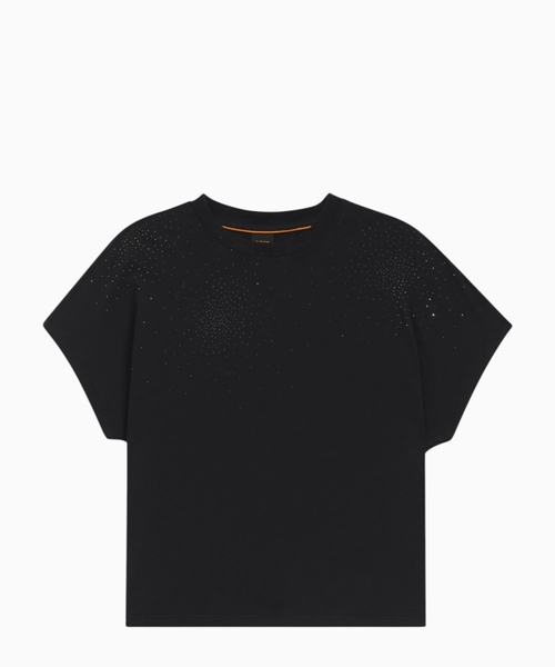 Crystal-artwork T-shirt in cotton jersey