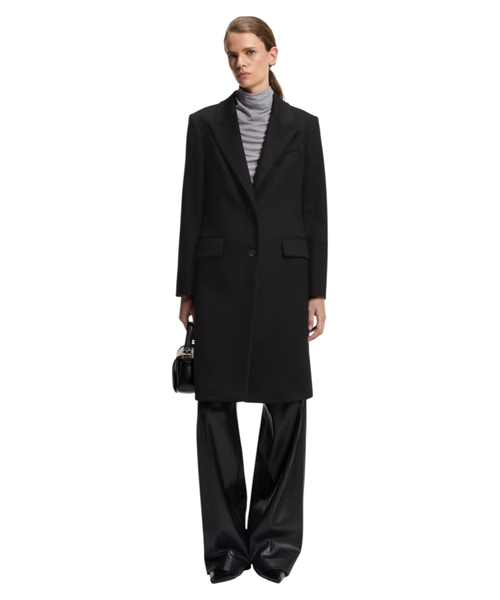 Пальто прямого кроя из шерсти