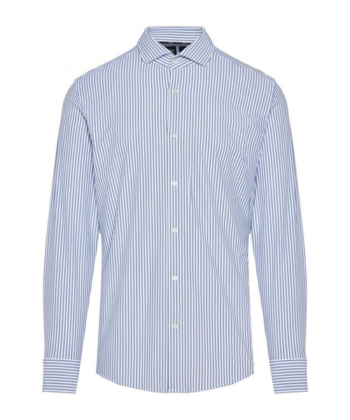 Düz biçimli zolaqlı köynək