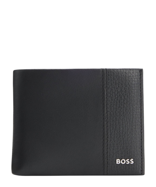 Logo-lettering wallet in leather