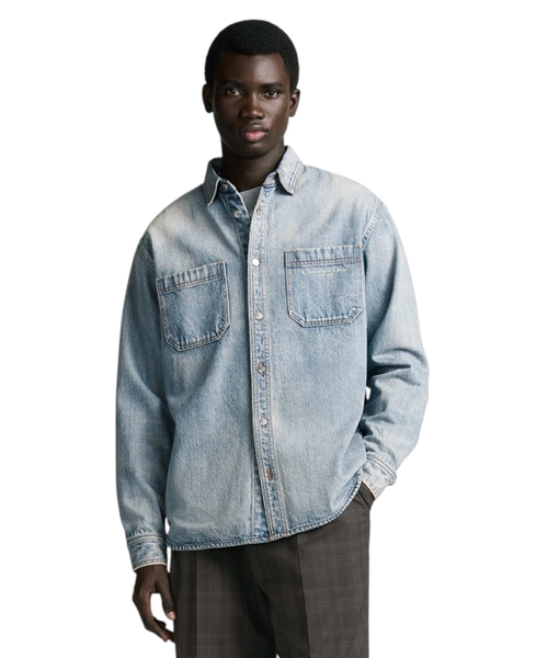 Damalı astarlı overshirt köynək