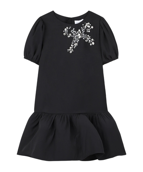 Beaded-embellished mini dress