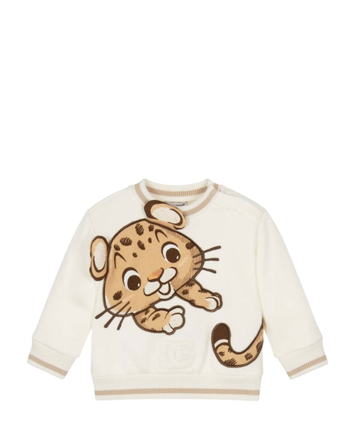 Leopard printed cotton sweatshirt