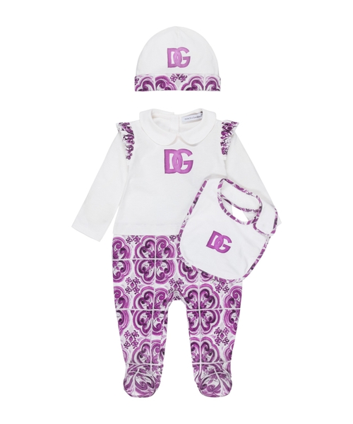 Комплект для малышей с принтомMajolica