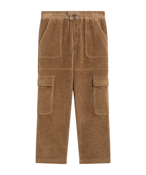 Corduroy trousers with logo