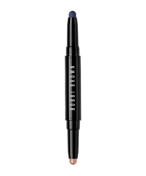 Двусторонние стойкие кремовые тени-карандаши - Silk Shimmer / Rich Navy Matte