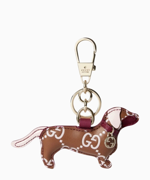 Dog-shaped bag charm