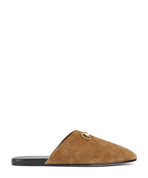 Suede mule with Horsebit detail