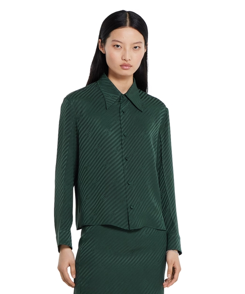 Шёлковая рубашка из жаккарда с монограммой GG.