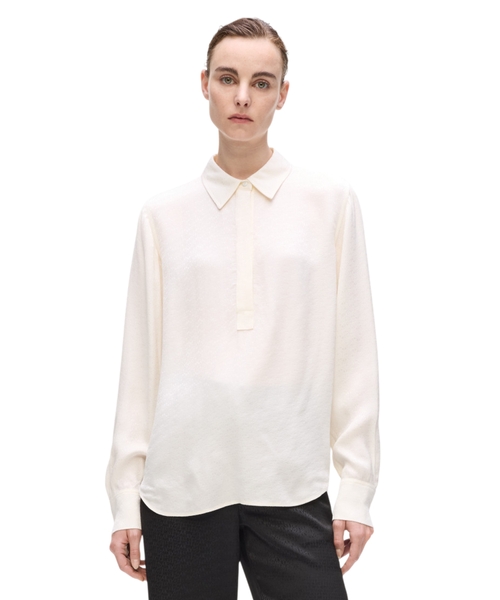 Жаккардовая блузка  прямого кроя