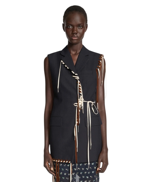 Bəzəkli qolsuz jilet