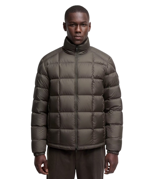 Eglise square-quilted hooded short down jacket | Emporium