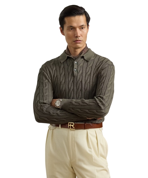 Джемпер с вязкой в виде косички