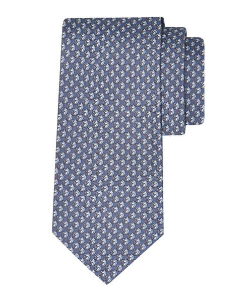 Pegasus printli ipək qalstuk