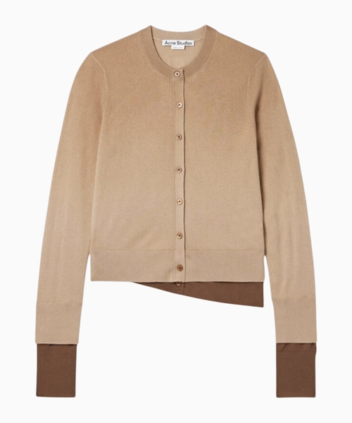 Layered silk cardigan