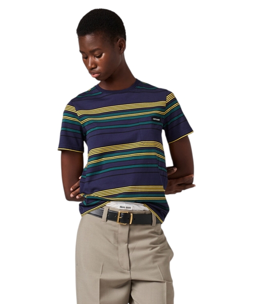 Футболка из джерси в полоску