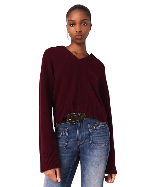 Пуловер с V-образным вырезом