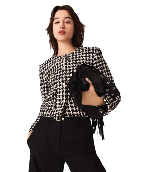 Короткий твидовый жакет