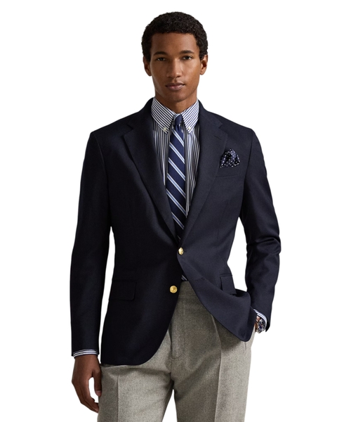 Шерстяной пиджак прямого кроя