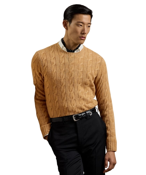 Cable-knit cashmere jumper