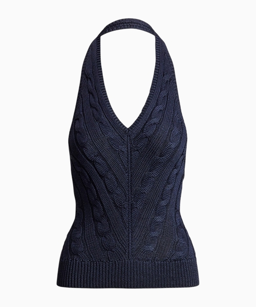 Silk top with an open back