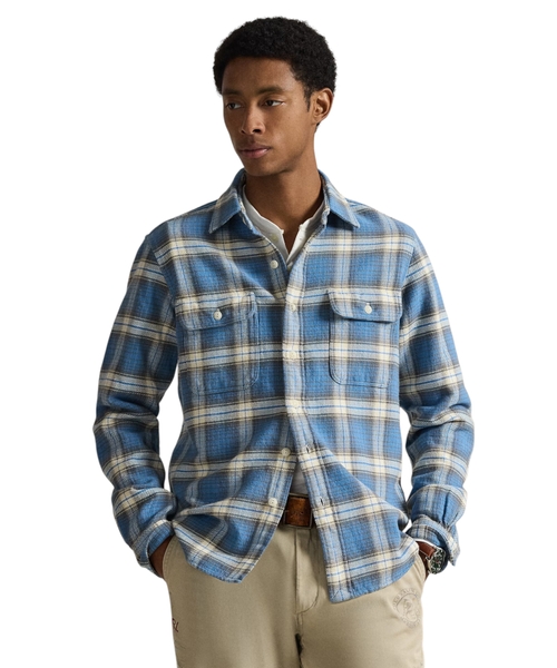 Klassik biçimli flanel köynək