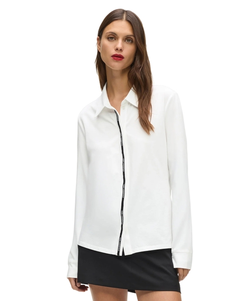 Рубашка с логотипной лентой