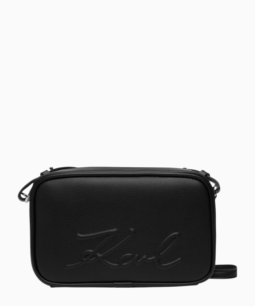 Leather bag with logo