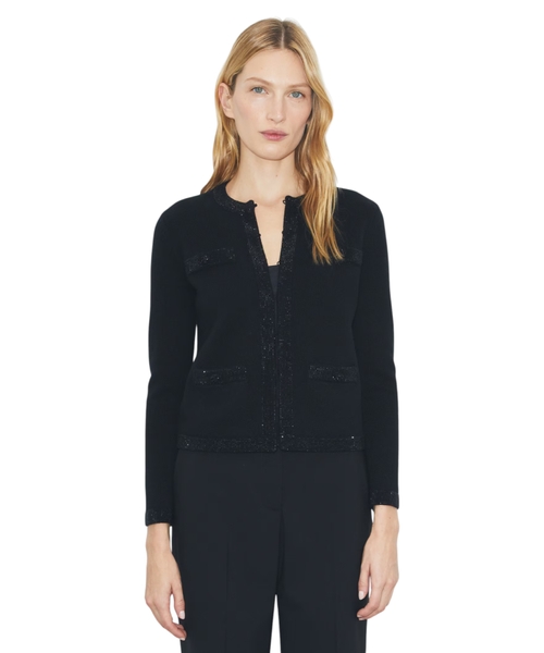 Kendra embellished wool cardigan