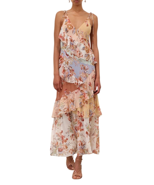 Awaken frilled slip dress