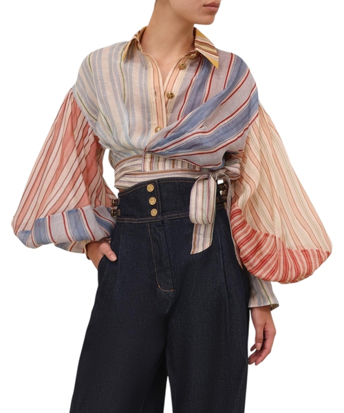 Рубашка из шелка и льна