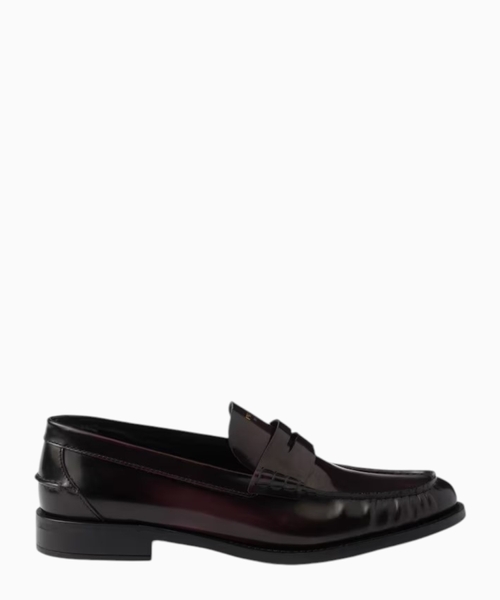 Brushed leather loafers