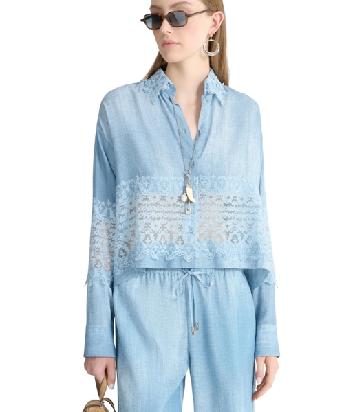 Рубашка с валансьенским кружевом