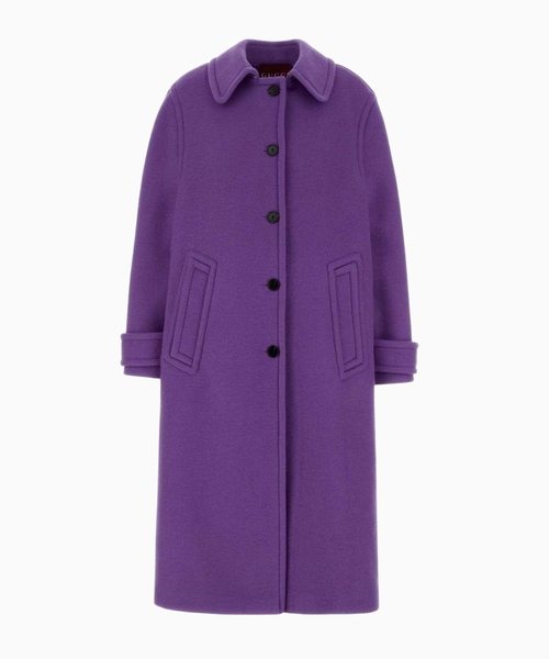 Compact wool cashmere coat