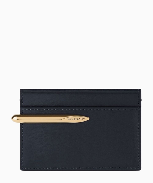 Pinch card holder in leather