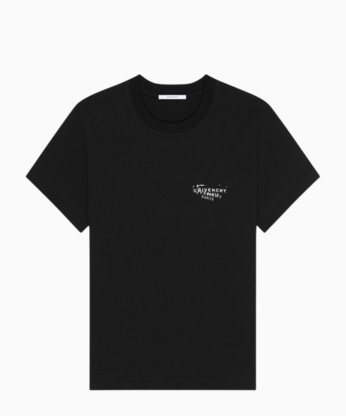 Хлопковая футболка с принтом GIVENCHY Stamp