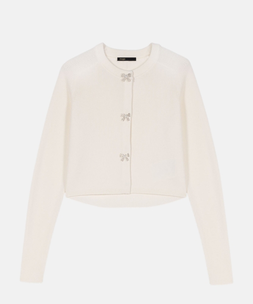 Cardigan with rhinestone buttons