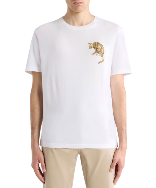 Хлопковая футболка с леопардовым принтом