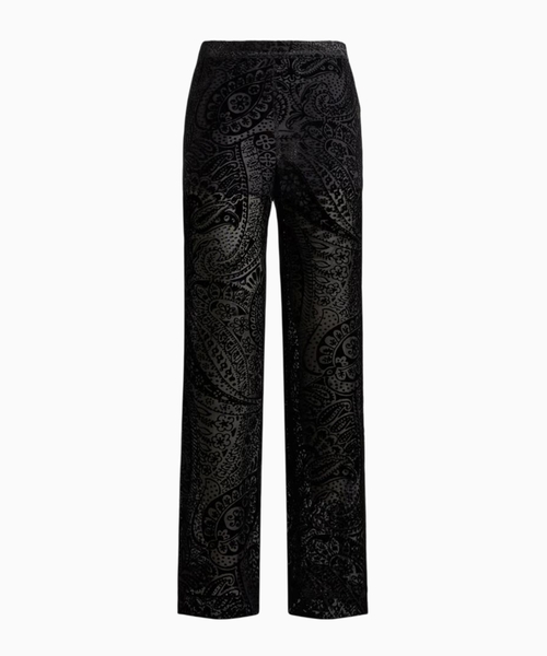 Velvet palazzo trousers
